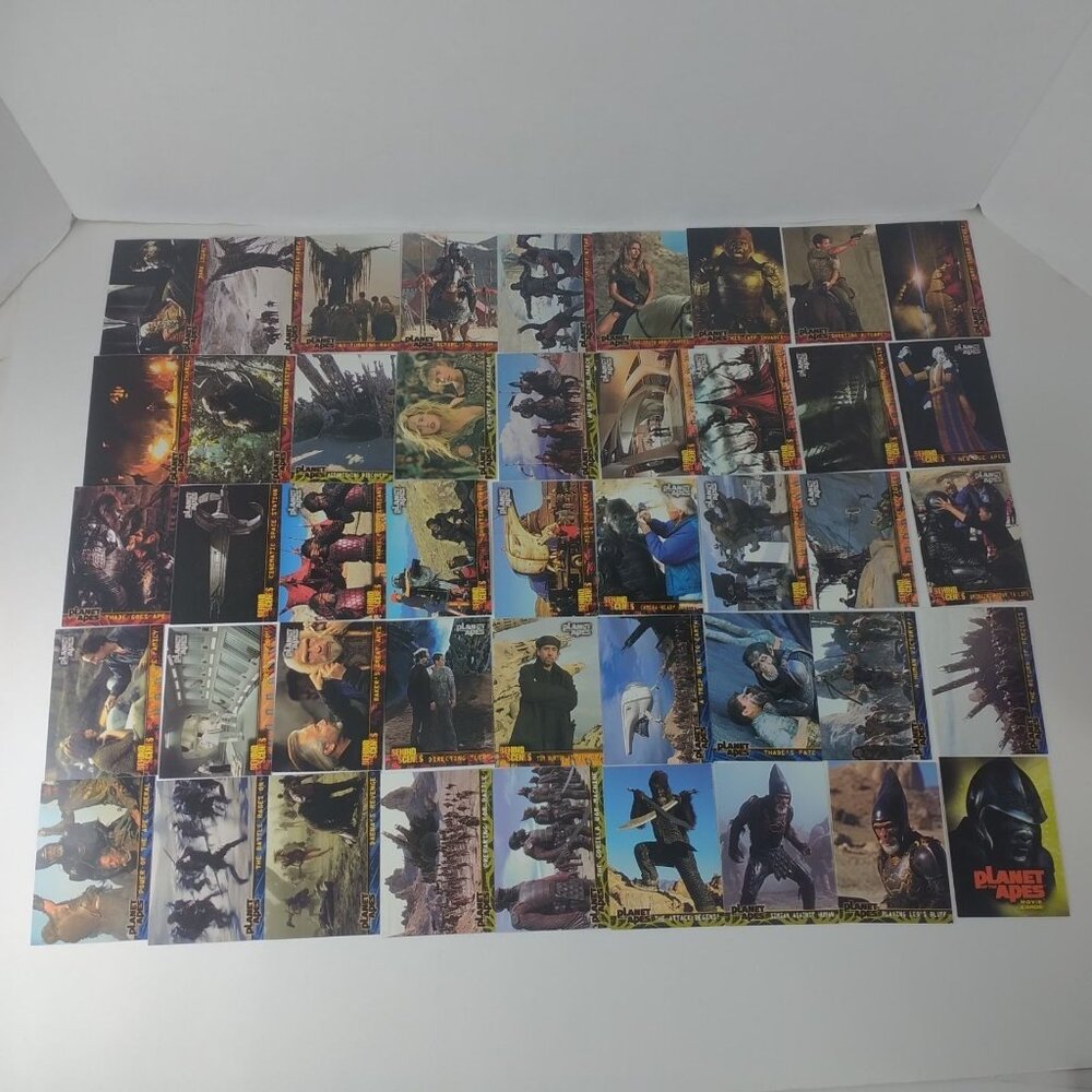 Planet Of The Apes Movie Trading Cards Complete Base Set Topps 2001 - Picture 3 of 6